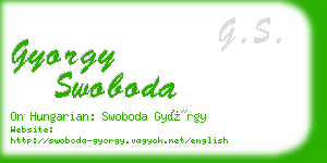 gyorgy swoboda business card
